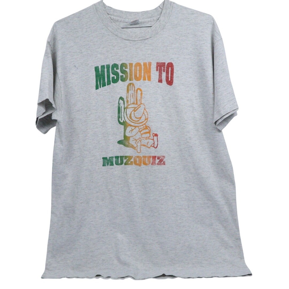 VTG‎ Mission to Muzquiz Sombrero Cactus Mexico Graphic Tee S.S. FOTL Size L/XL